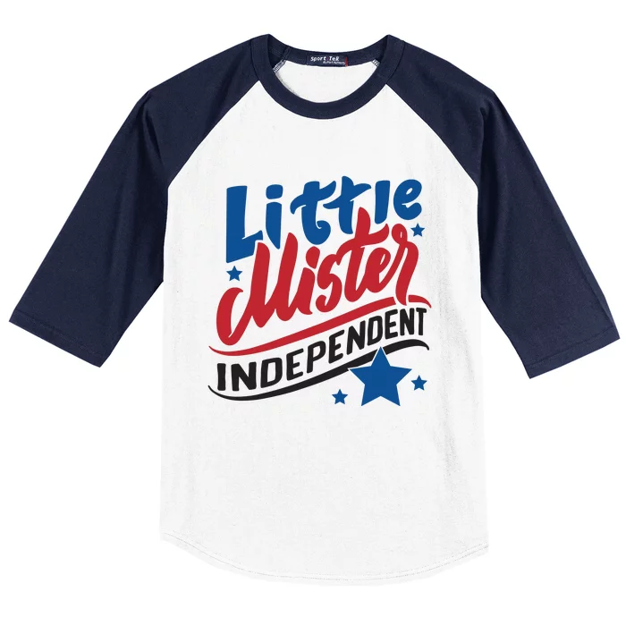 Little Mister Independent 4th Of July Baseball Sleeve Shirt