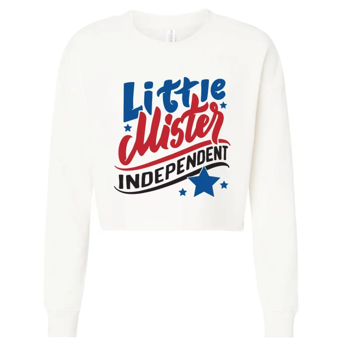 Little Mister Independent 4th Of July Cropped Pullover Crew