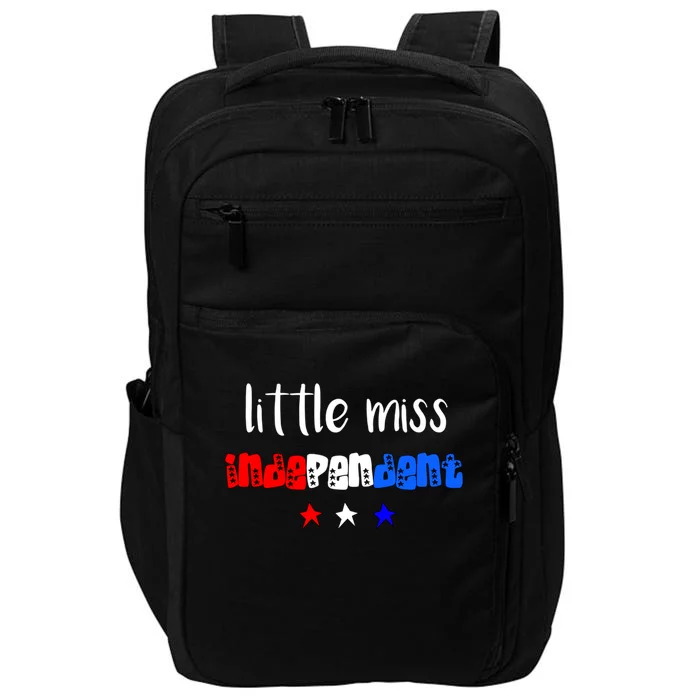 Little Miss Independent Cool Gift America Patriotic Gift Impact Tech Backpack