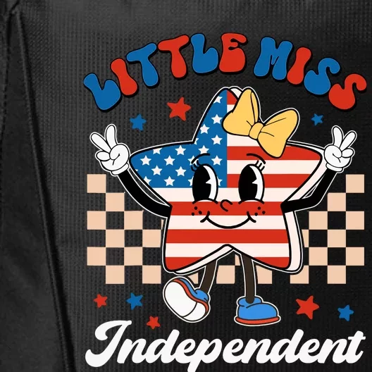 Little Miss Independent 4th Of July Girl Groovy City Backpack