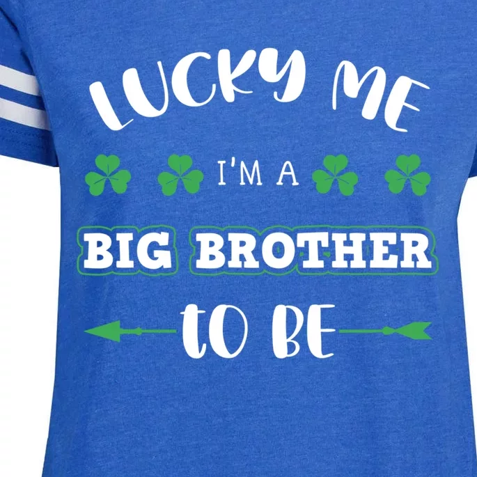 Lucky Me I'm A Big Brother To Be St Patrick's Day Gift Enza Ladies Jersey Football T-Shirt