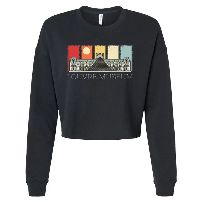 Louvre Museum In Paris France Tourist Cropped Pullover Crew