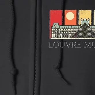 Louvre Museum In Paris France Tourist Full Zip Hoodie