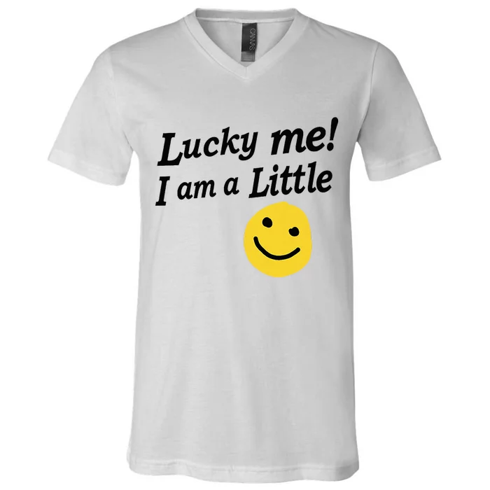 Lucky Me IM A Little Pledge Rush Alumnae Sorority V-Neck T-Shirt