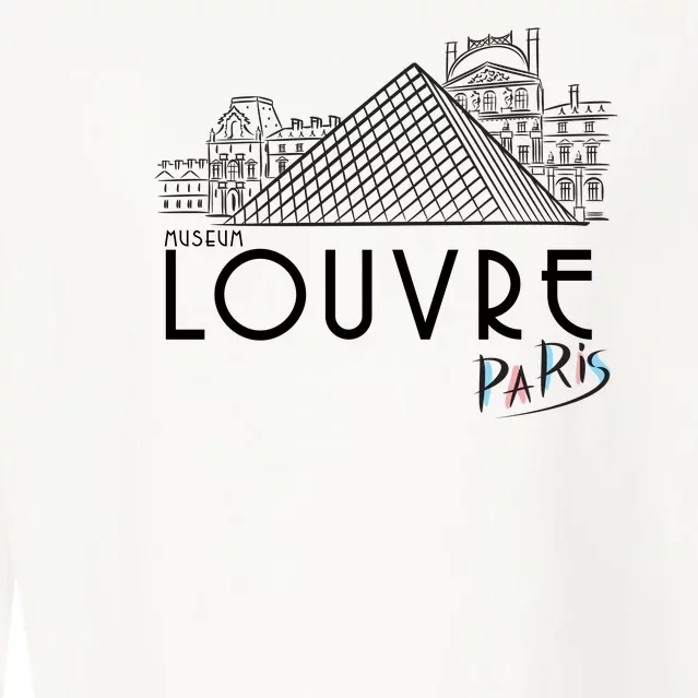 Louvre Museum In Paris Cropped Pullover Crew