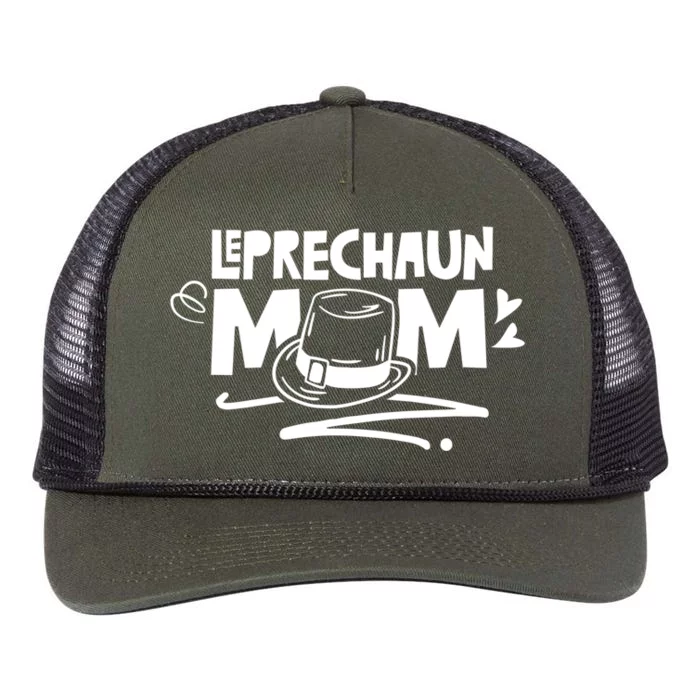 Leprechaun Mom Ireland Irish Shamrock St Patricks Day Gift Retro Rope Trucker Hat Cap