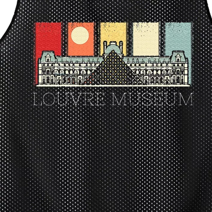 Louvre Museum In Paris France Tourist Mesh Reversible Basketball Jersey Tank