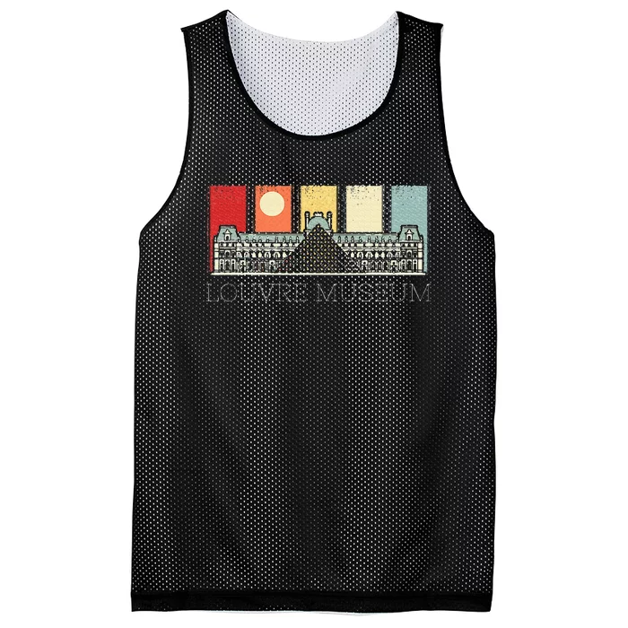 Louvre Museum In Paris France Tourist Mesh Reversible Basketball Jersey Tank