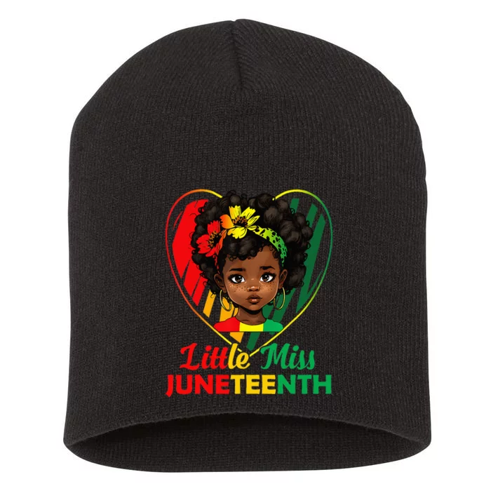 Little Miss Juneteenth Black History Short Acrylic Beanie