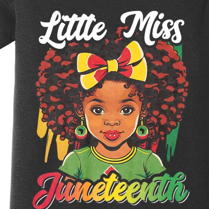 Little Miss Juneteenth Girl Black History Baby Bodysuit