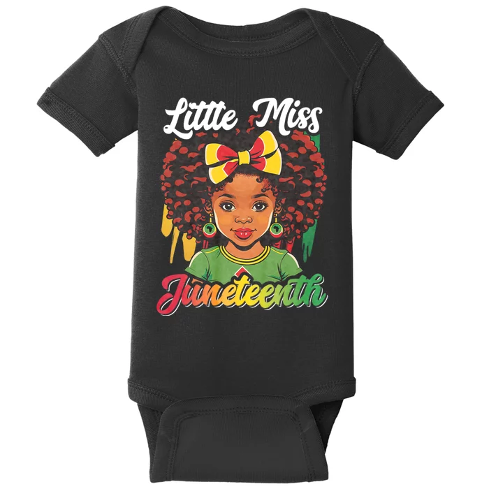 Little Miss Juneteenth Girl Black History Baby Bodysuit