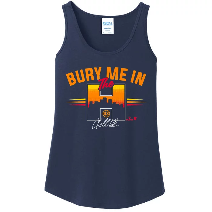 Lance McCullers Jr. Bury Me In The H Houston Baseball Ladies Essential Tank