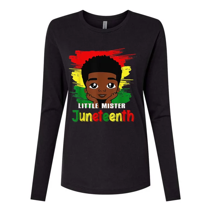 Little Mister Juneteenth Black Prince Womens Cotton Relaxed Long Sleeve T-Shirt