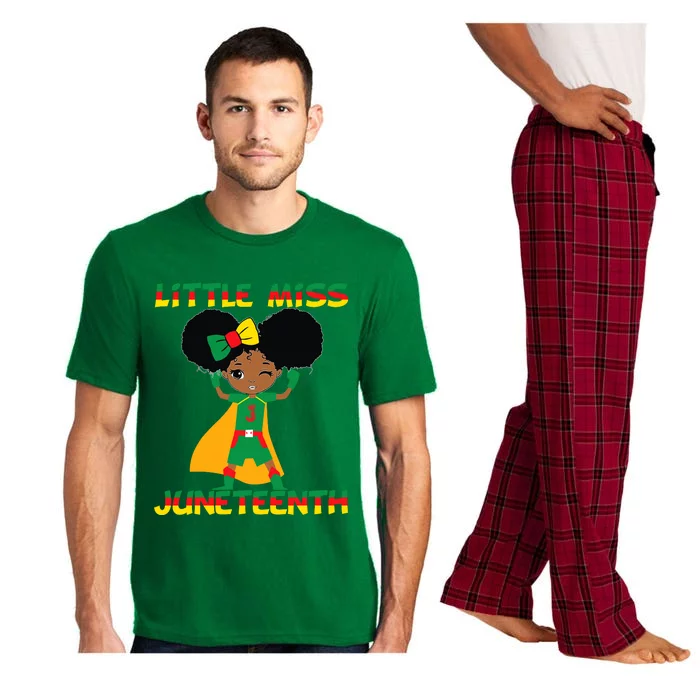 Little Miss Juneteenth Cute Black Girl Melanin Girl Pajama Set