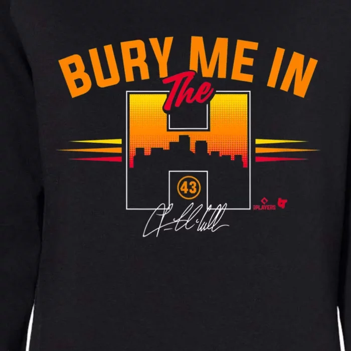 Lance McCullers Jr Bury Me In The Houston Baseball Womens California Wash Sweatshirt