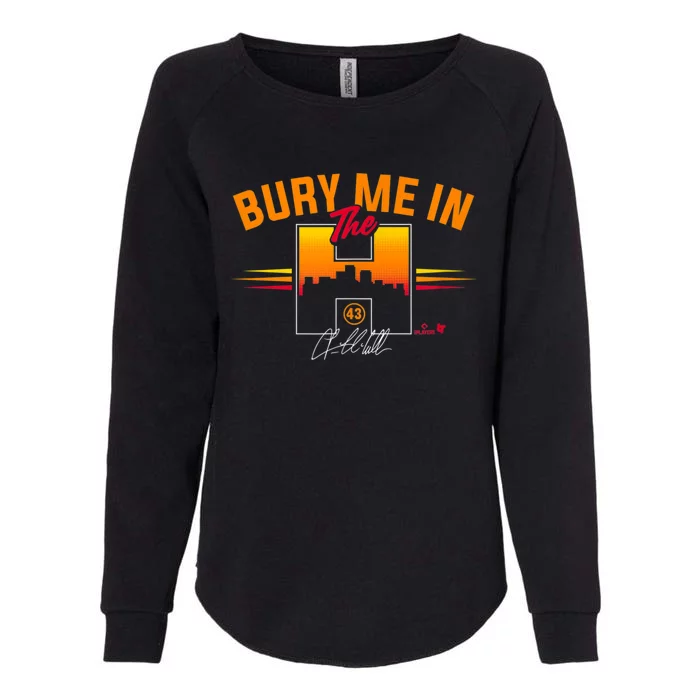 Lance McCullers Jr Bury Me In The Houston Baseball Womens California Wash Sweatshirt