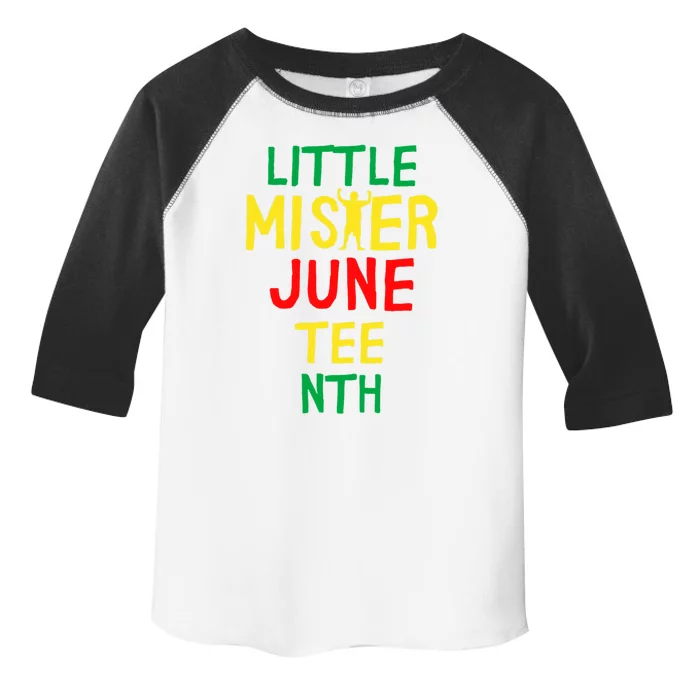 Little Mister Juneteenth Black Son Gift Toddler Fine Jersey T-Shirt