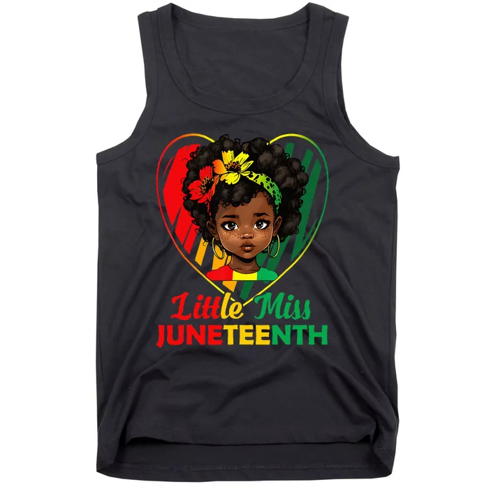 Little Miss Juneteenth Girl Black History Tank Top