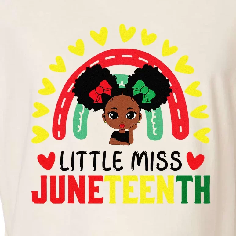 Little Miss Juneteenth Brown Skin Princess Cute Garment-Dyed Women's Muscle Tee