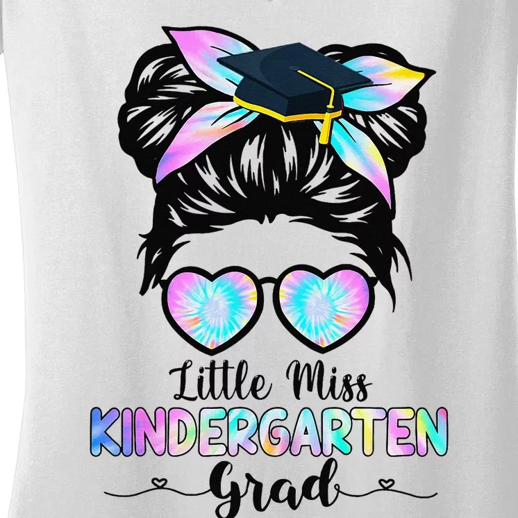 Little Miss Kindergarten Grad Graduation Daughter Women's V-Neck T-Shirt