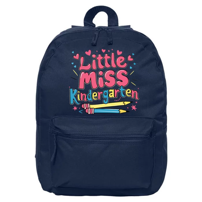 Little Miss Kindergarten Back To School Kinder Girl 16 in Basic Backpack