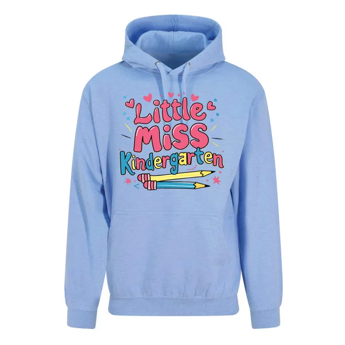 Little Miss Kindergarten Back To School Kinder Girl Unisex Surf Hoodie