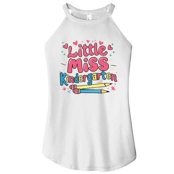 Little Miss Kindergarten Back To School Kinder Girl Women’s Perfect Tri Rocker Tank