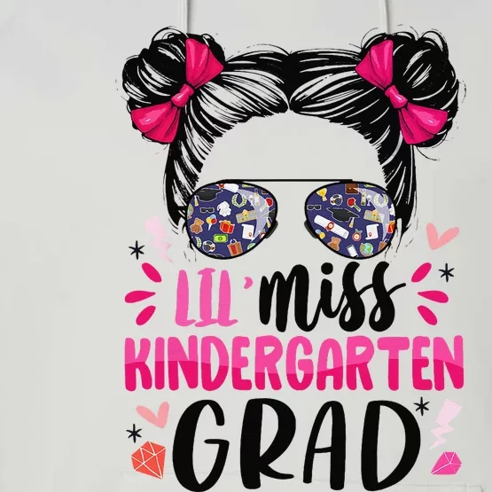 Little Miss Kindergarten Grad Graduation Graduated Performance Fleece Hoodie