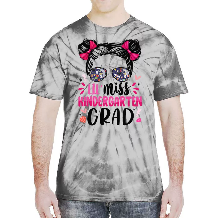 Little Miss Kindergarten Grad Graduation Graduated Tie-Dye T-Shirt