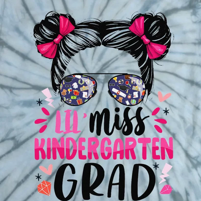 Little Miss Kindergarten Grad Graduation Graduated Tie-Dye T-Shirt