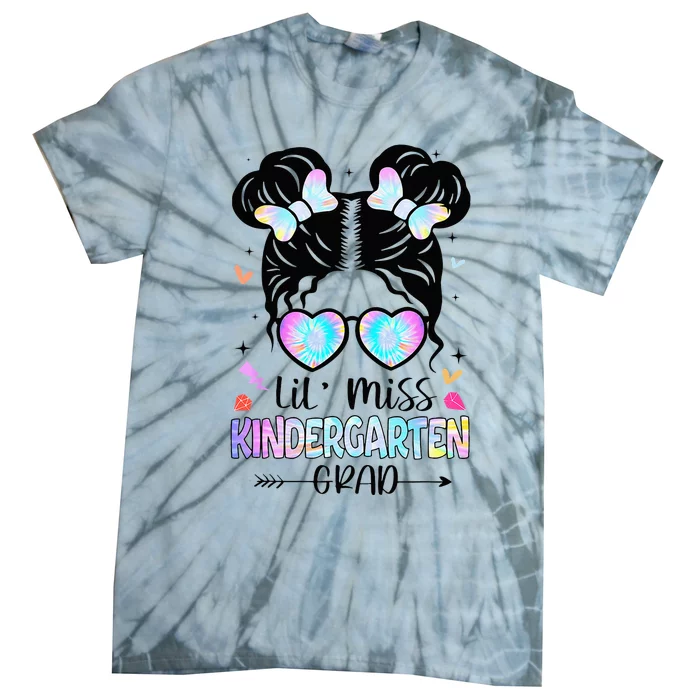 Little Miss Kindergarten Grad Graduation Graduated Tie-Dye T-Shirt