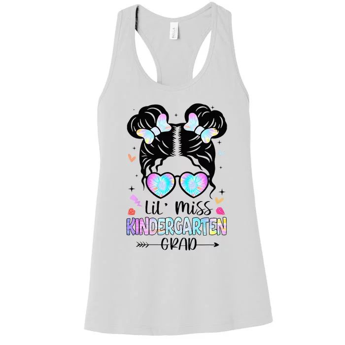 Little Miss Kindergarten Grad Graduation Graduated Women's Racerback Tank