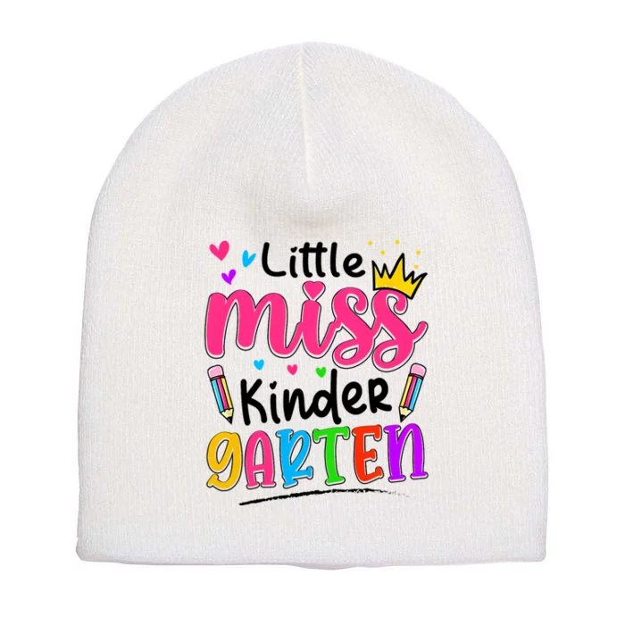 Little Miss Kindergarten Back To School Kindergarten Short Acrylic Beanie