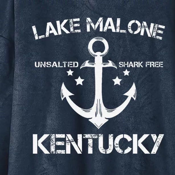 Lake Malone Kentucky Funny Fishing Camping Summer Gift Hooded Wearable Blanket