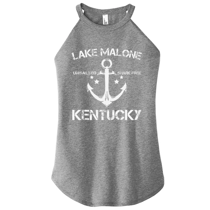 Lake Malone Kentucky Funny Fishing Camping Summer Gift Women’s Perfect Tri Rocker Tank