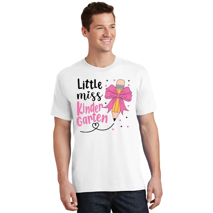 Little Miss Kindergarten Back To School Rainbow Girl T-Shirt