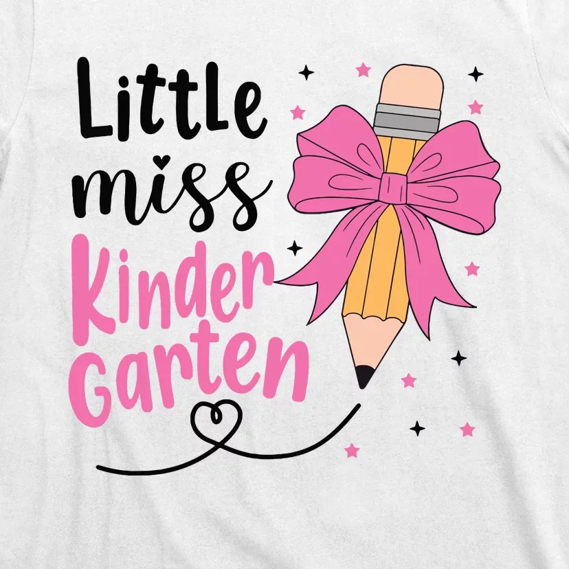 Little Miss Kindergarten Back To School Rainbow Girl T-Shirt