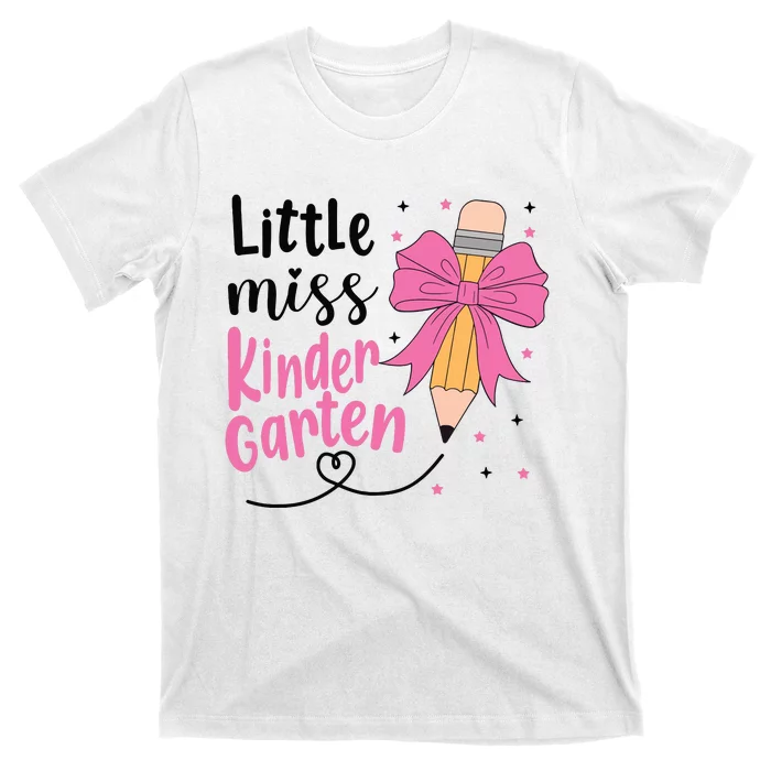 Little Miss Kindergarten Back To School Rainbow Girl T-Shirt