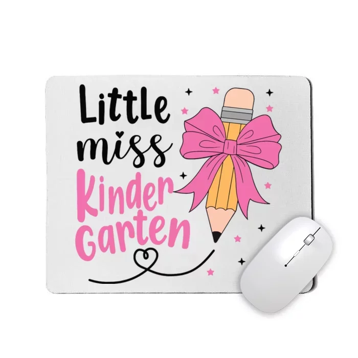 Little Miss Kindergarten Back To School Rainbow Girl Mousepad