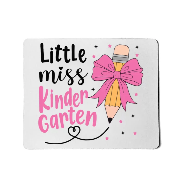 Little Miss Kindergarten Back To School Rainbow Girl Mousepad