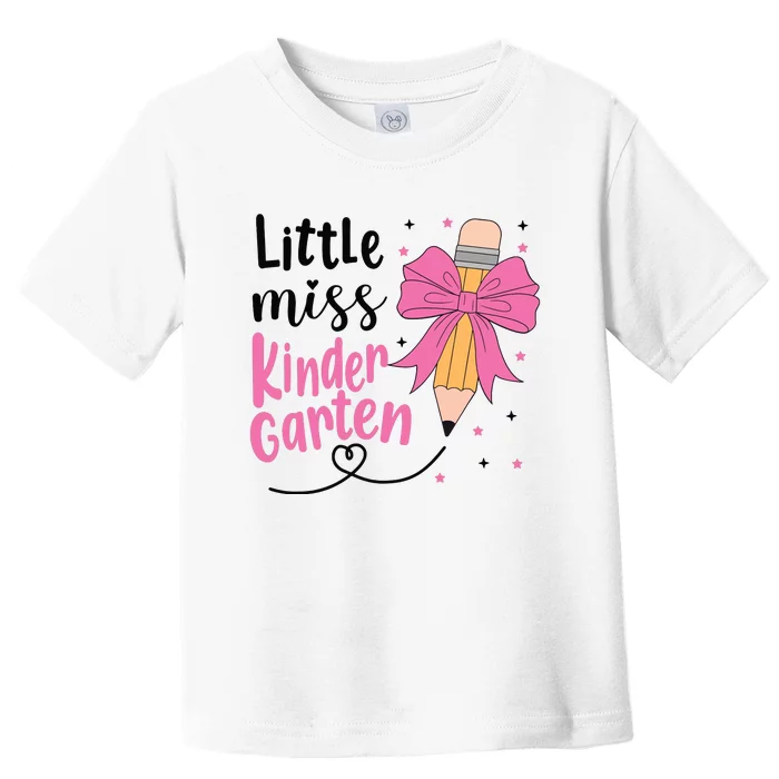 Little Miss Kindergarten Back To School Rainbow Girl Toddler T-Shirt