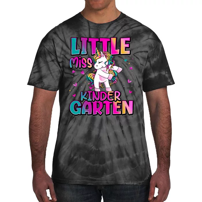 Little Miss Kindergarten Back To School Kindergarten Tie-Dye T-Shirt