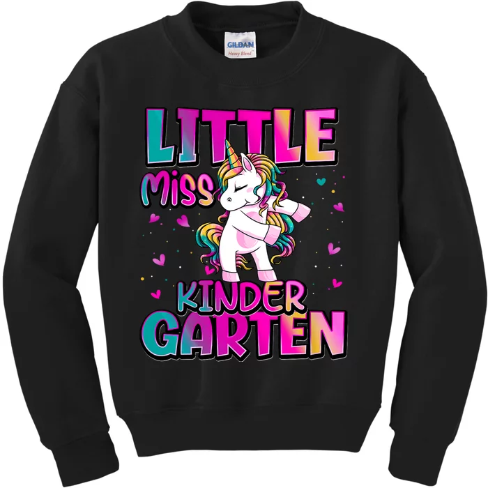 Little Miss Kindergarten Back To School Kindergarten Kids Sweatshirt