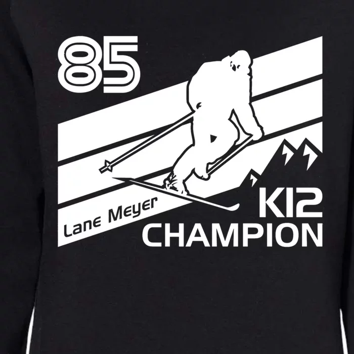 Lane Meyer K12 Champion Ski Lover Gift Womens California Wash Sweatshirt