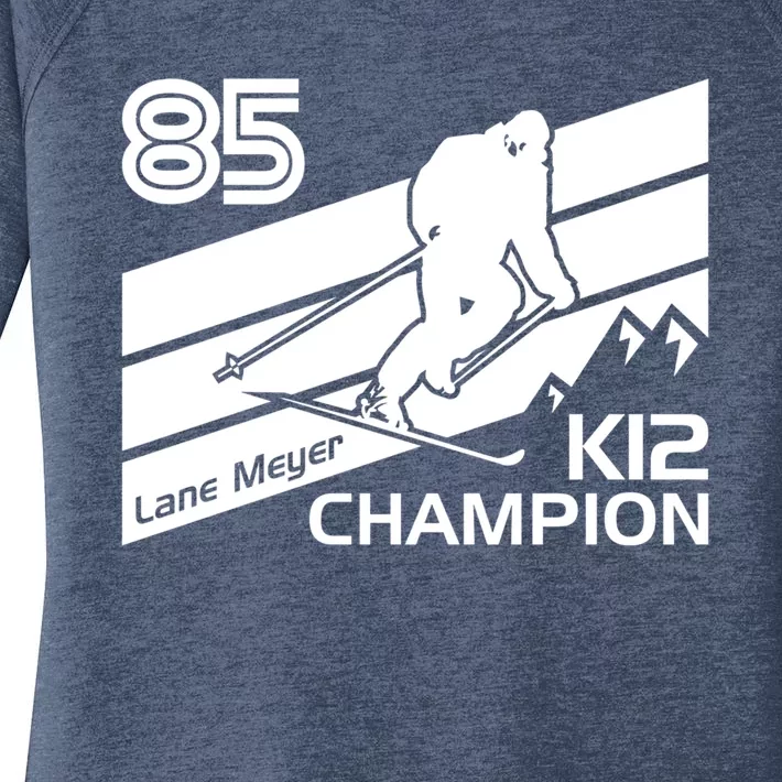 Lane Meyer K12 Champion Ski Lover Gift Women's Perfect Tri Tunic Long Sleeve Shirt