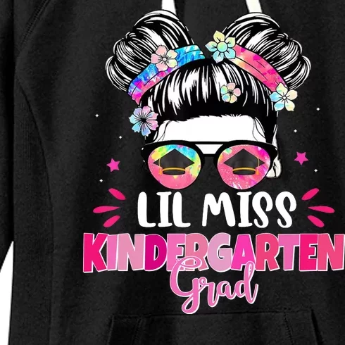 Lil Miss Kindergarten Grad Last Day Of School Women's Fleece Hoodie