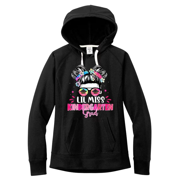 Lil Miss Kindergarten Grad Last Day Of School Women's Fleece Hoodie