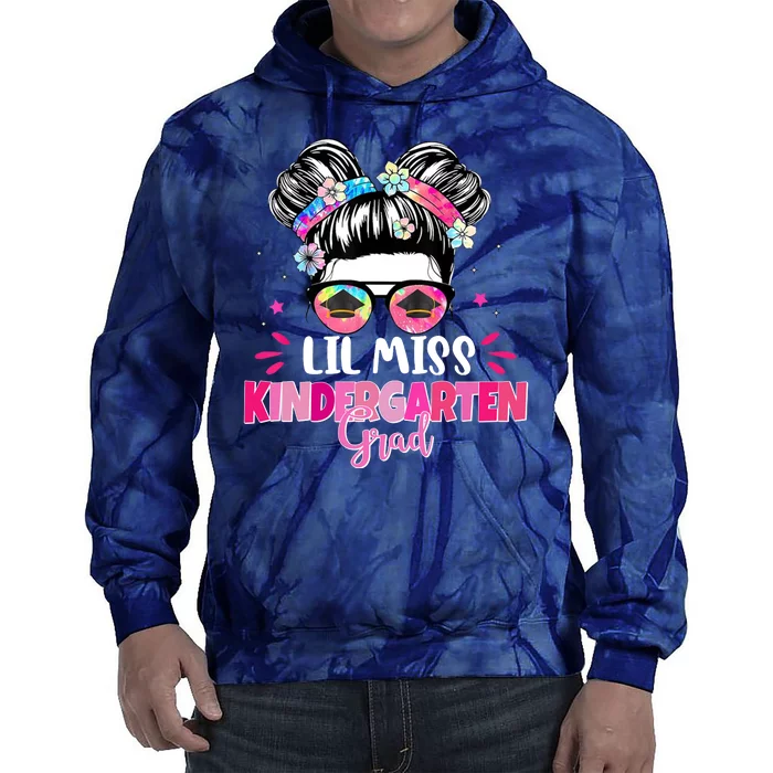 Lil Miss Kindergarten Grad Last Day Of School Tie Dye Hoodie