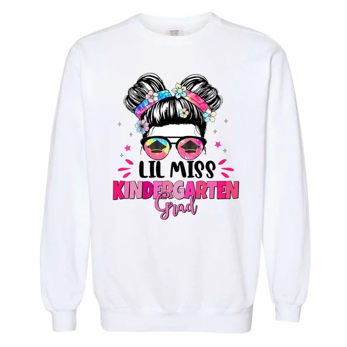 Lil Miss Kindergarten Grad Last Day Of School Garment-Dyed Sweatshirt