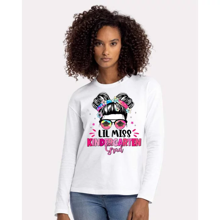 Lil Miss Kindergarten Grad Last Day Of School Womens Cotton Relaxed Long Sleeve T-Shirt